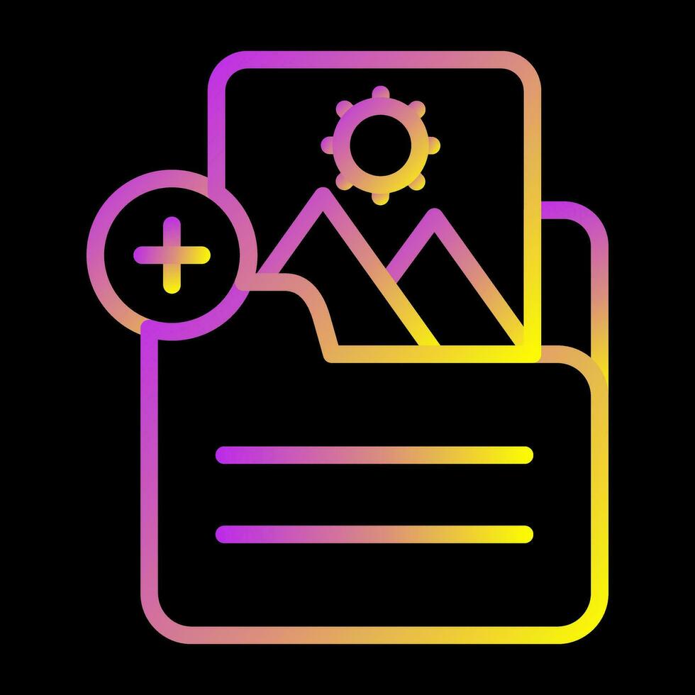 Document Insert Image Vector Icon