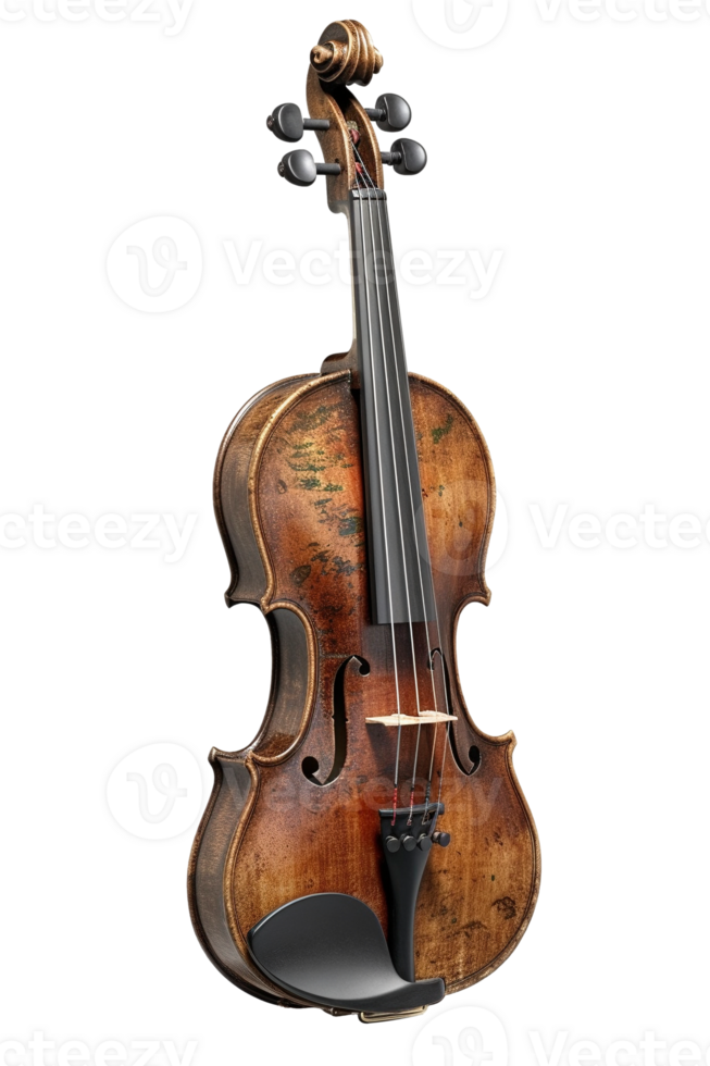 Violin isolated on transparent background, created with generative AI png