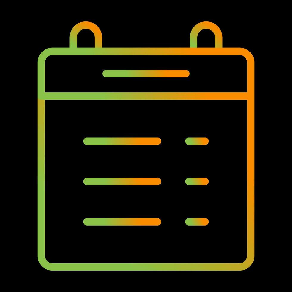 Calender Lines Vector Icon