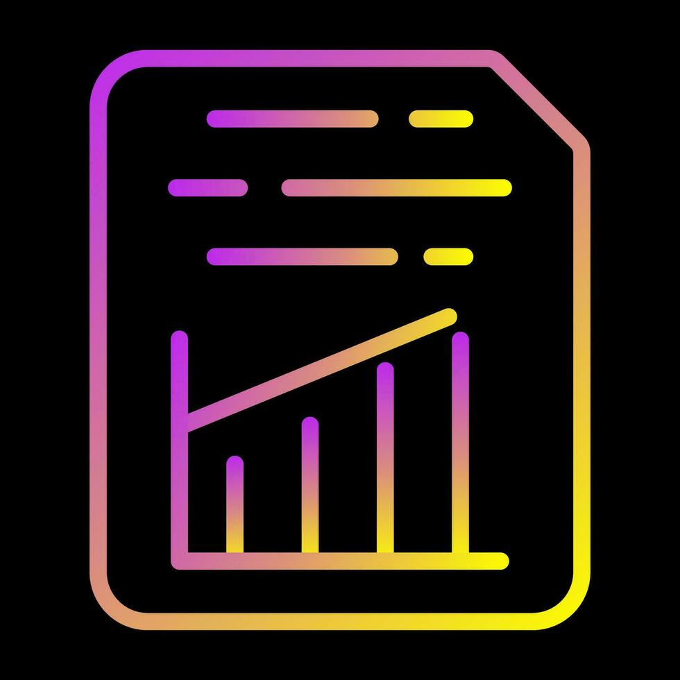 Document Insert Graph Vector Icon
