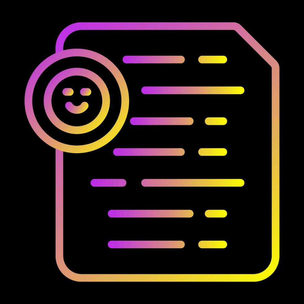 Document Insert Emoji Vector Icon