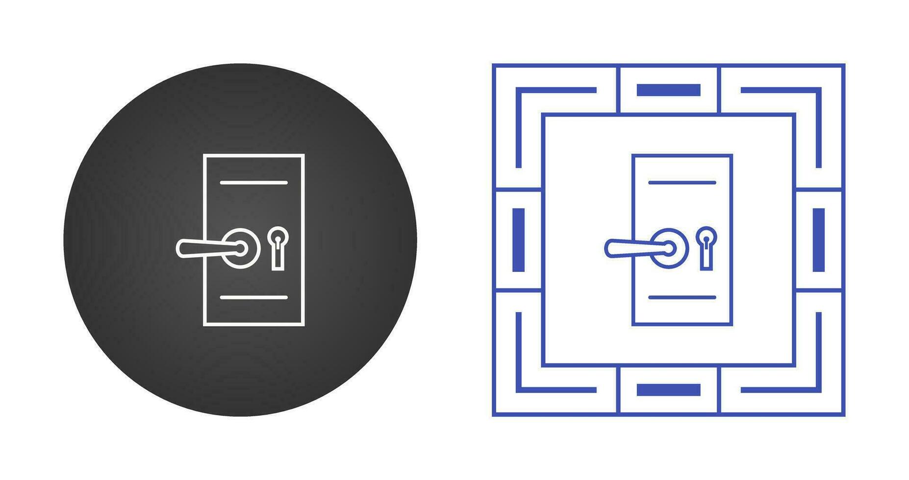 icono de vector de bloqueo de seguridad de puerta