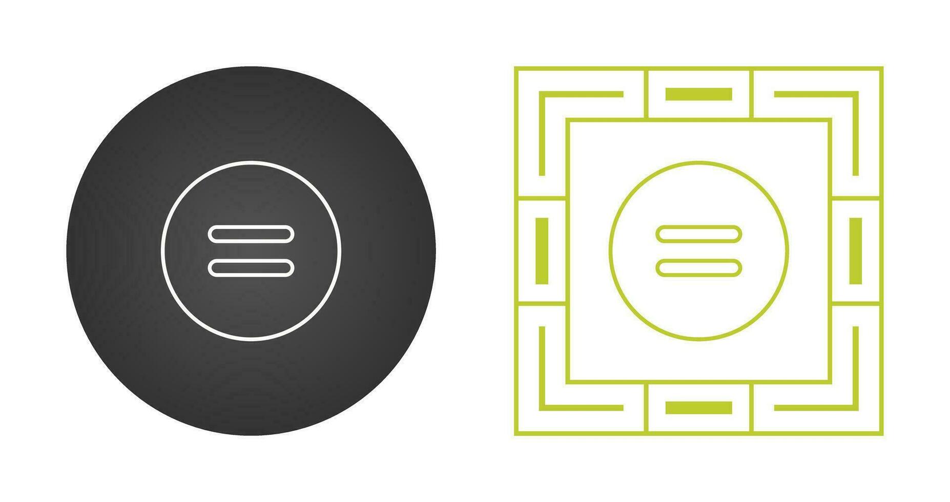 Equal to Symbol Vector Icon