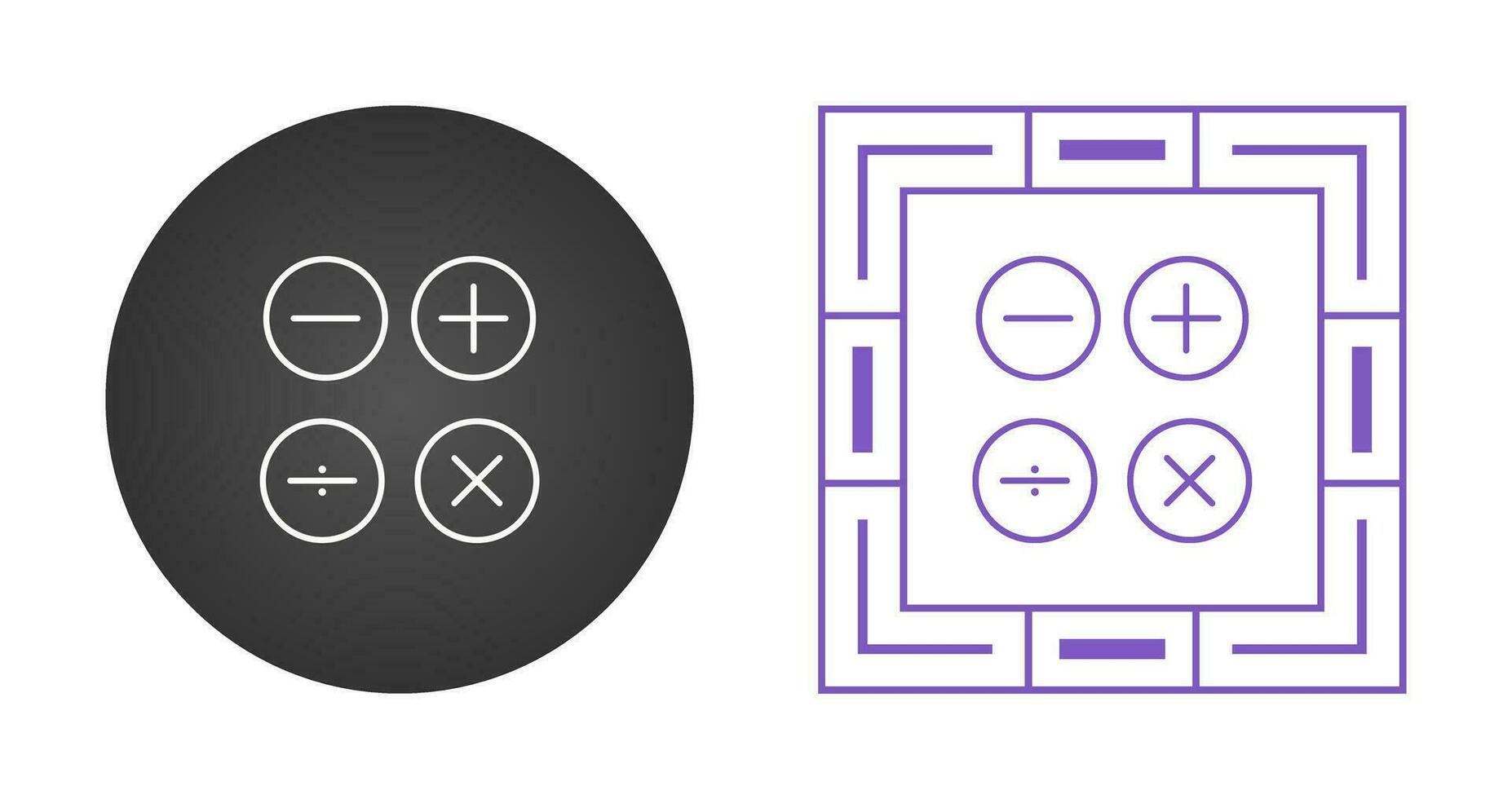 icono de vector de símbolos matemáticos