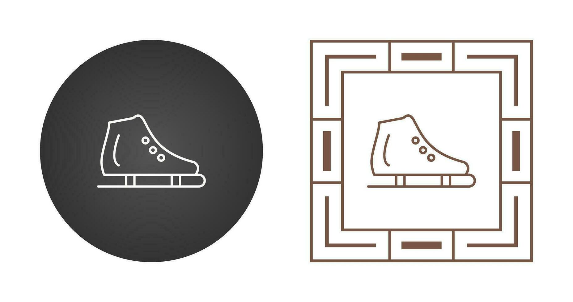 icono de vector de zapato de patinaje sobre hielo