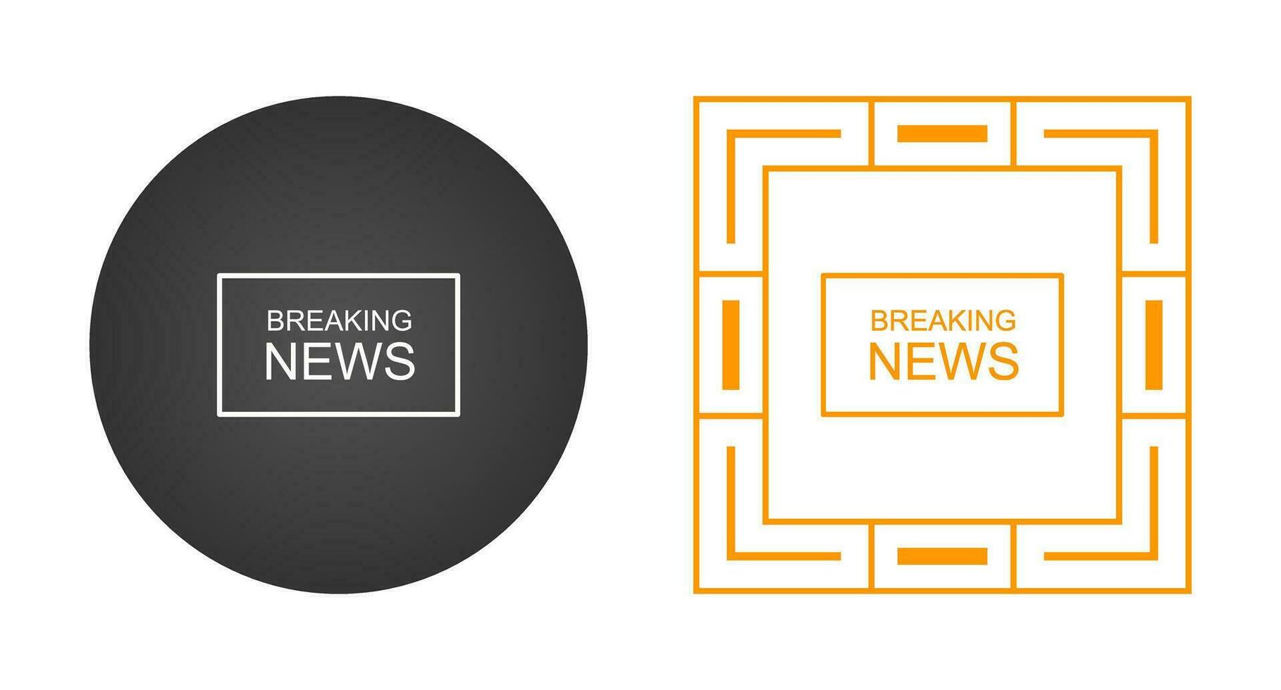 Breaking News on TV Vector Icon