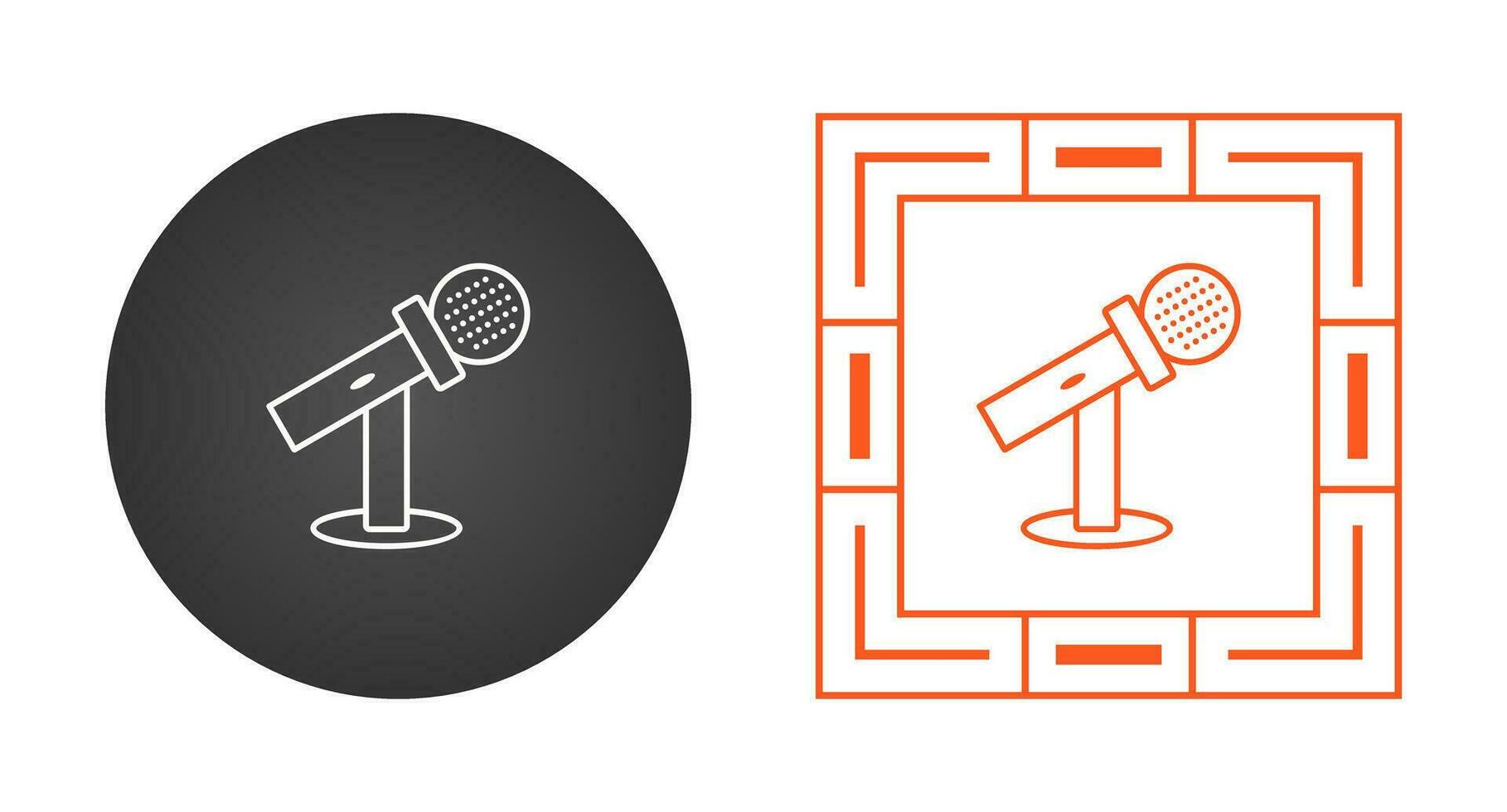 Mic on Stand Vector Icon