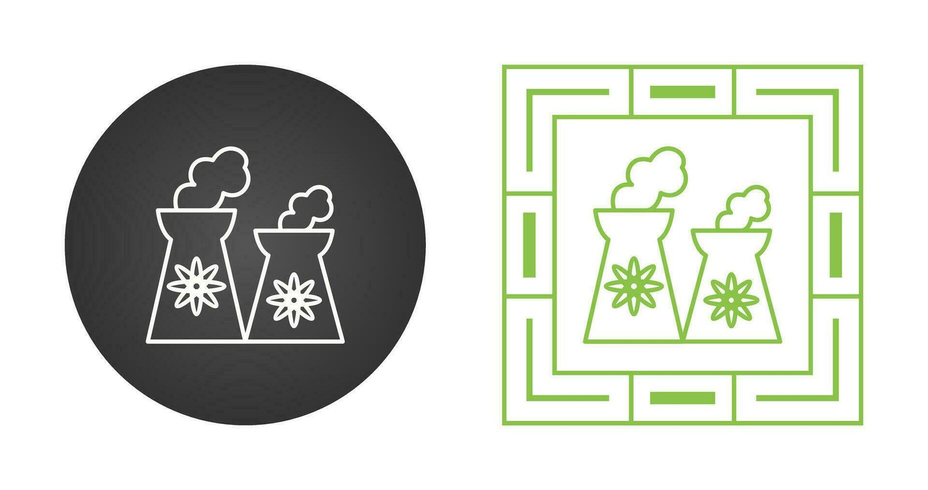 Nuclear Plant Vector Icon
