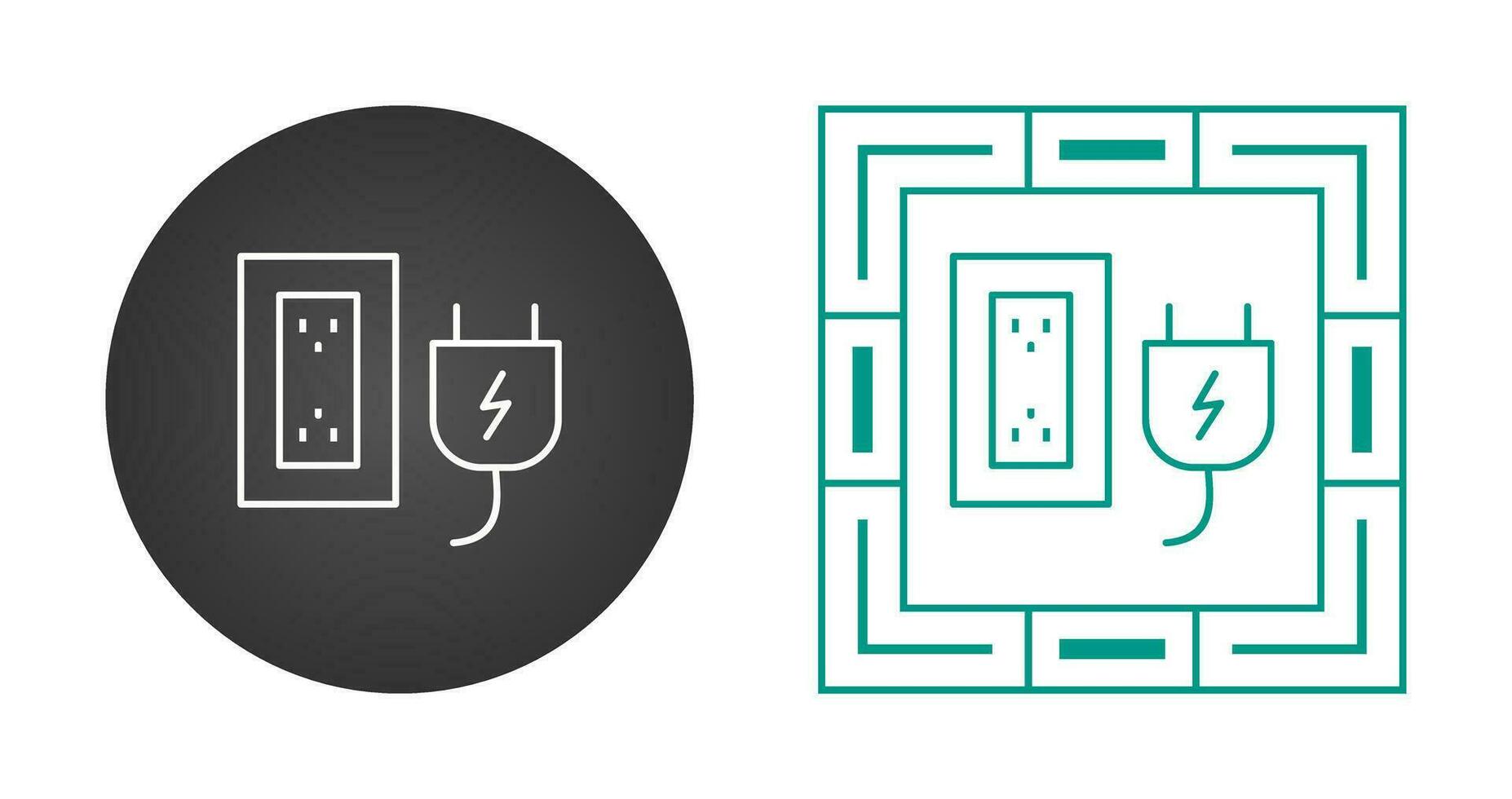 Plug and Socket Vector Icon