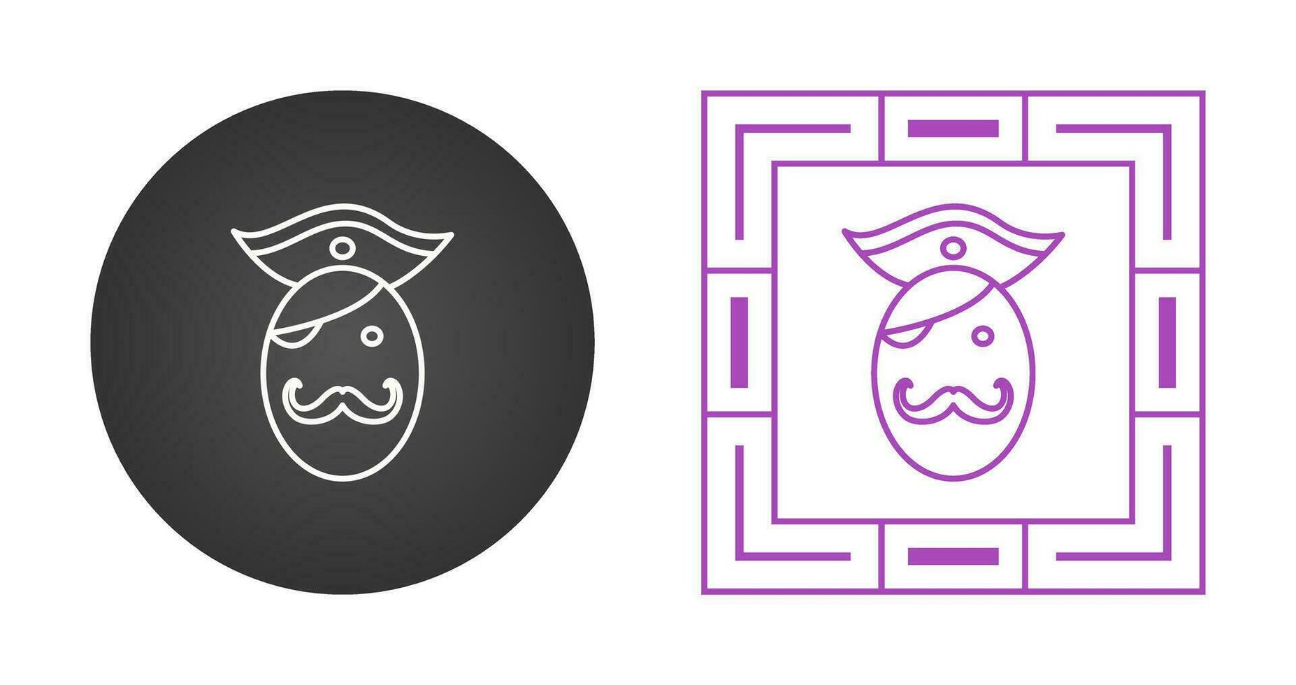 Pirate in Hat Vector Icon