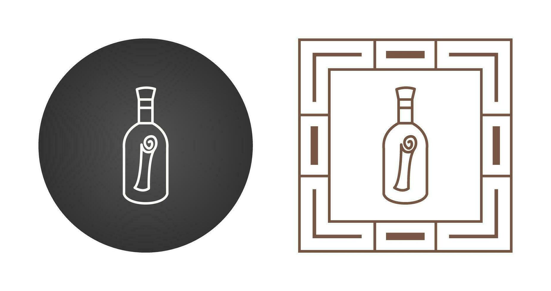 Scroll in Bottle Vector Icon