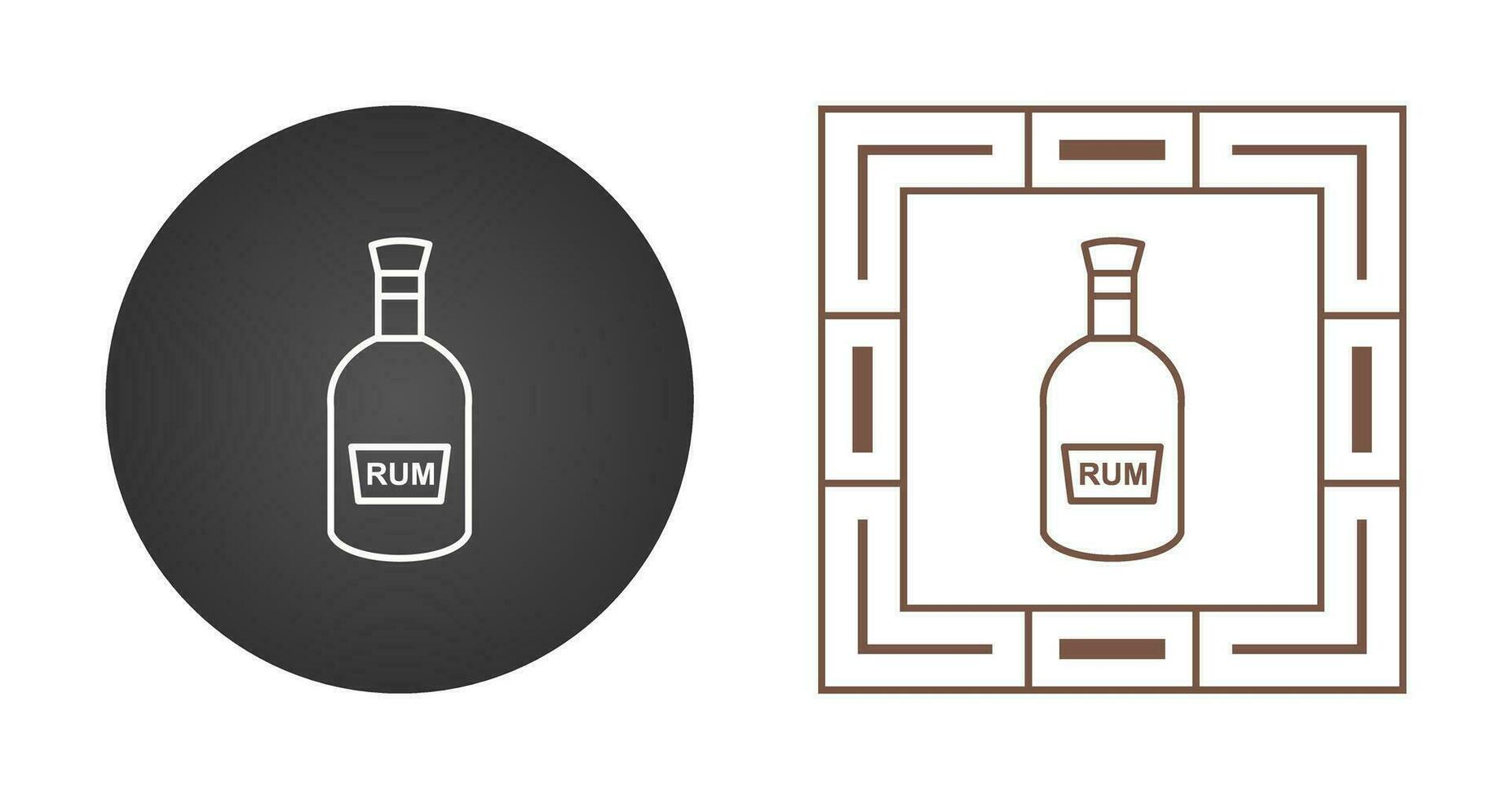 Bottle of Rum Vector Icon