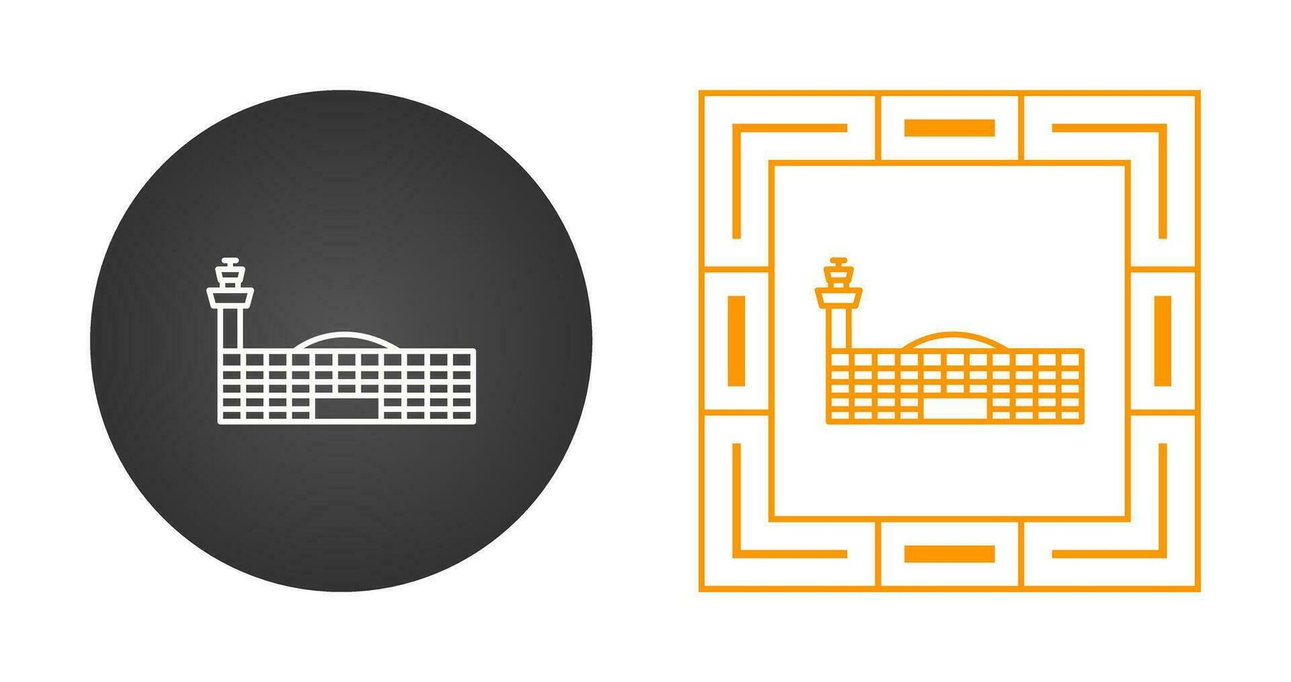 icono de vector de edificio de aeropuerto