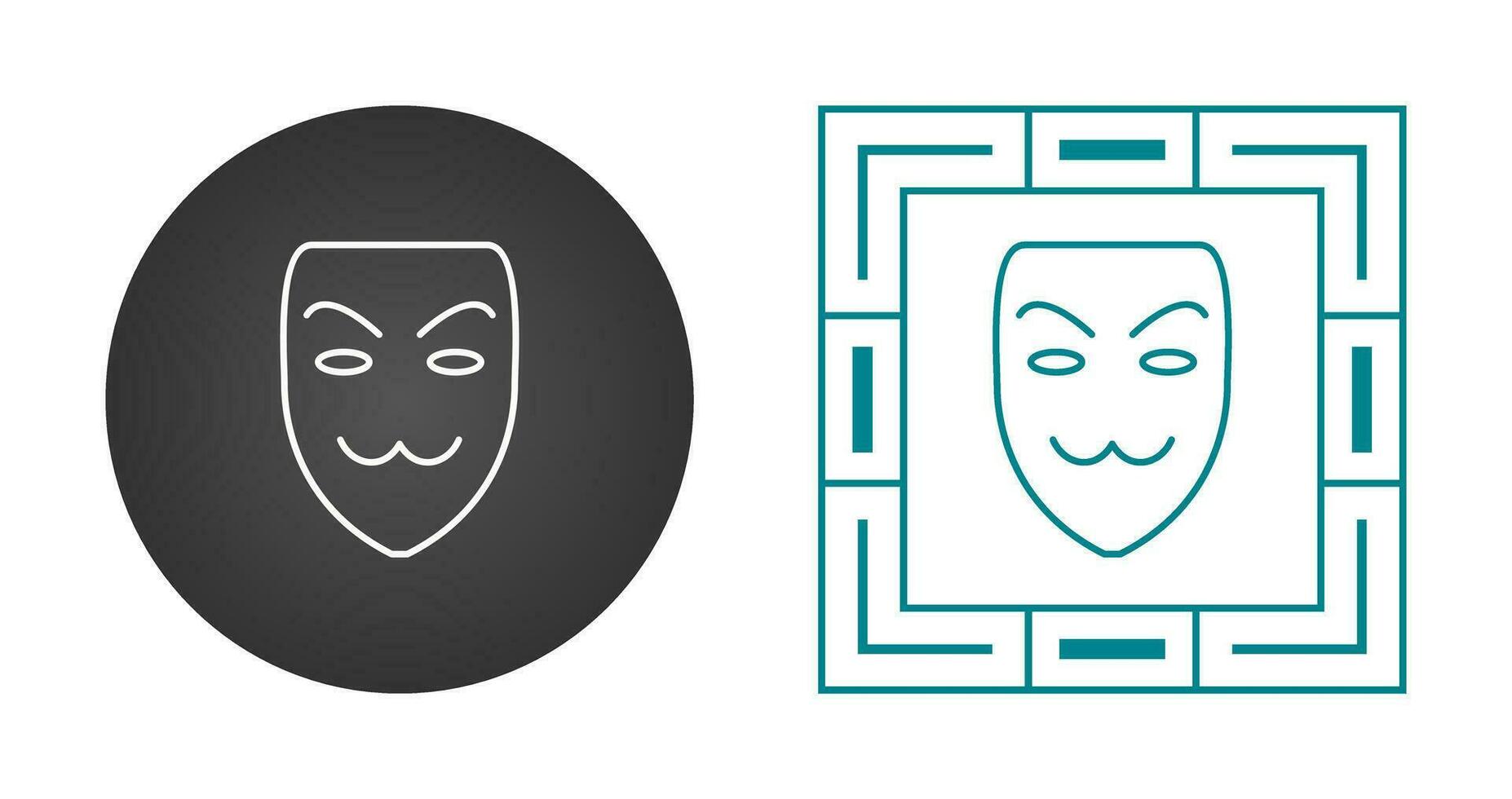 icono de vector de máscara de hacker