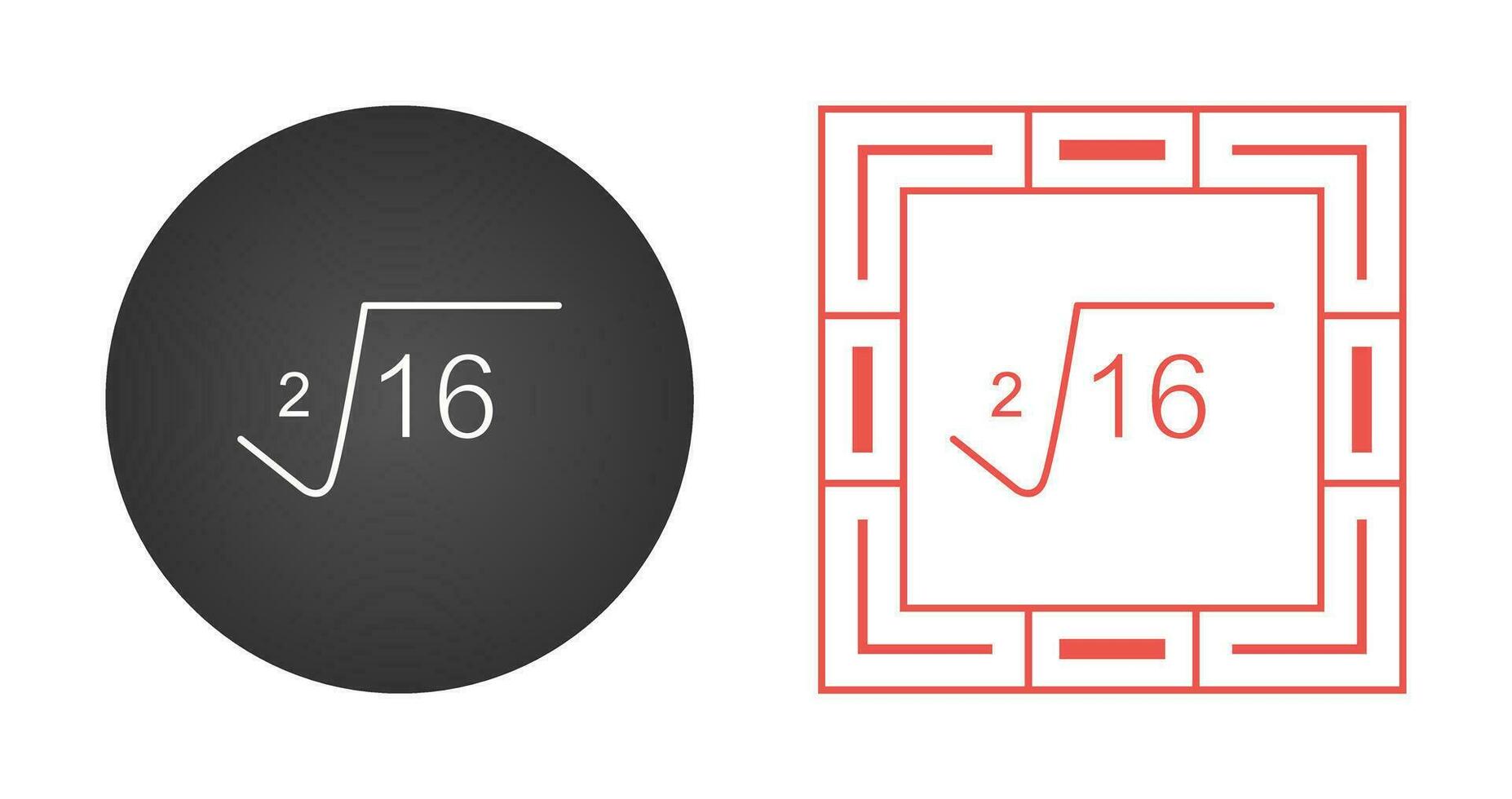 Square Root Vector Icon