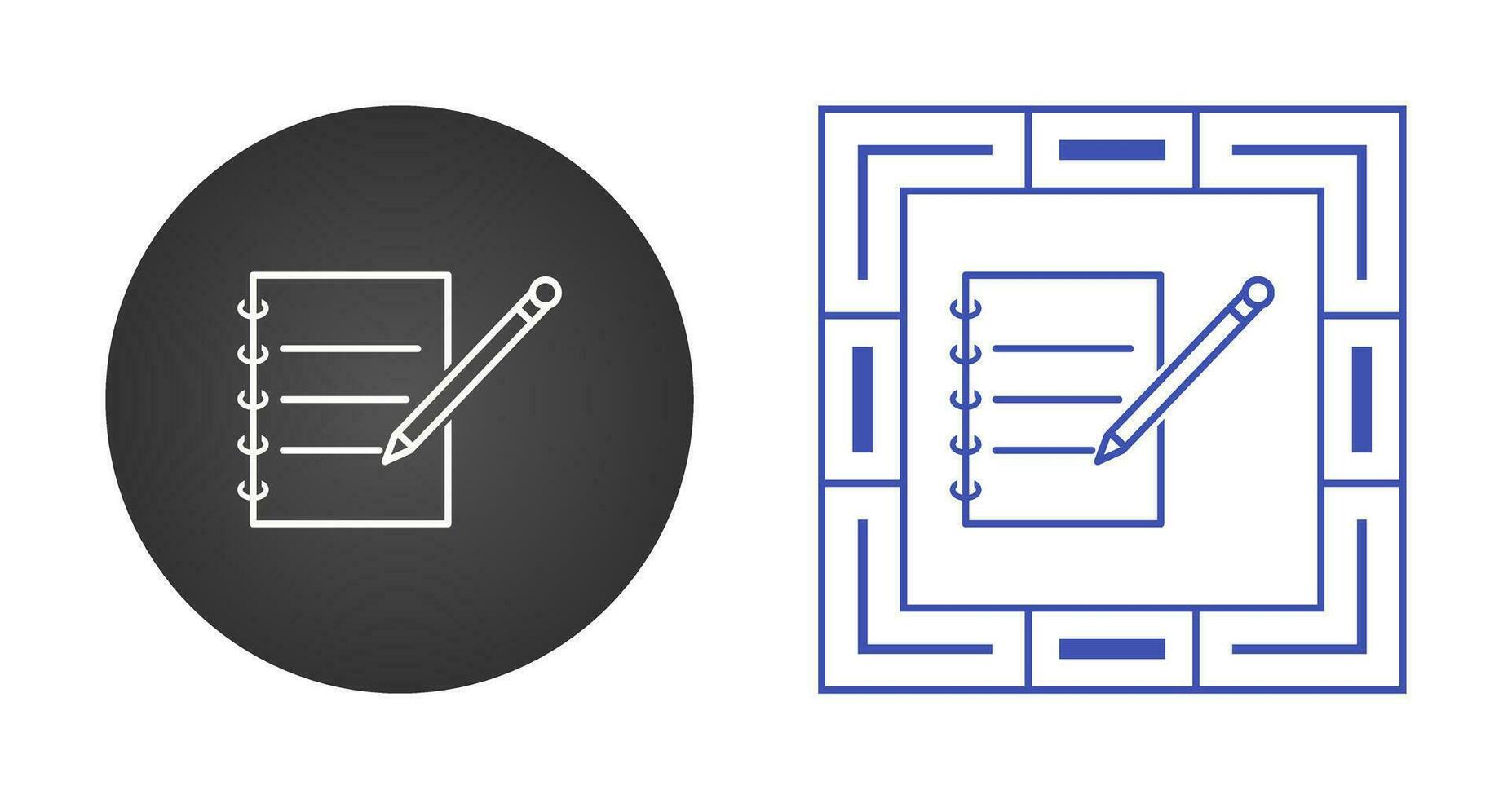 Notebook and Pen Vector Icon