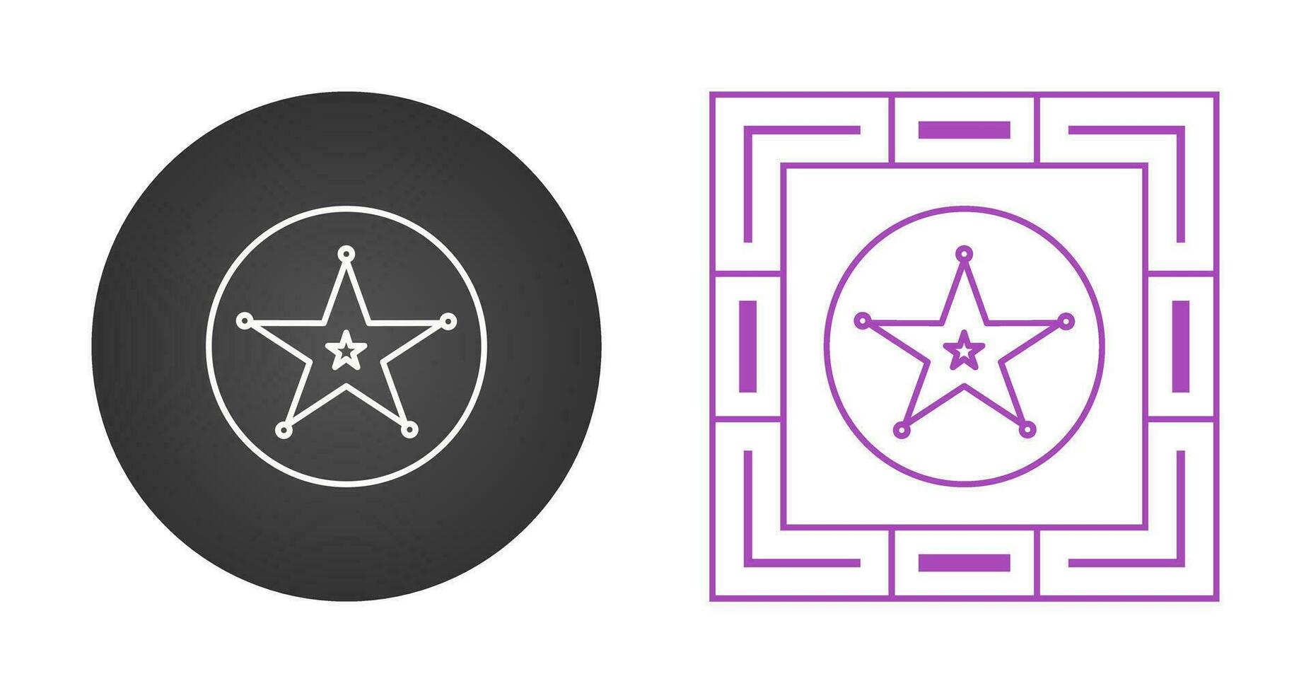 Sheriff Badge Vector Icon