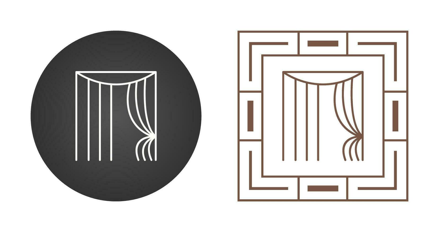 Curtains Vector Icon
