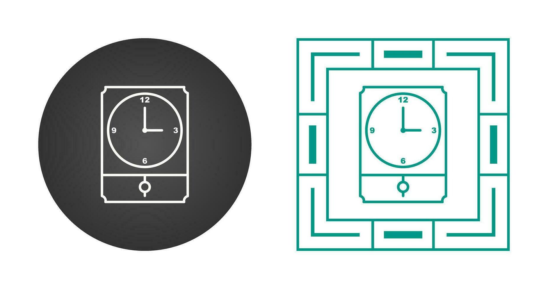Large Clock Vector Icon