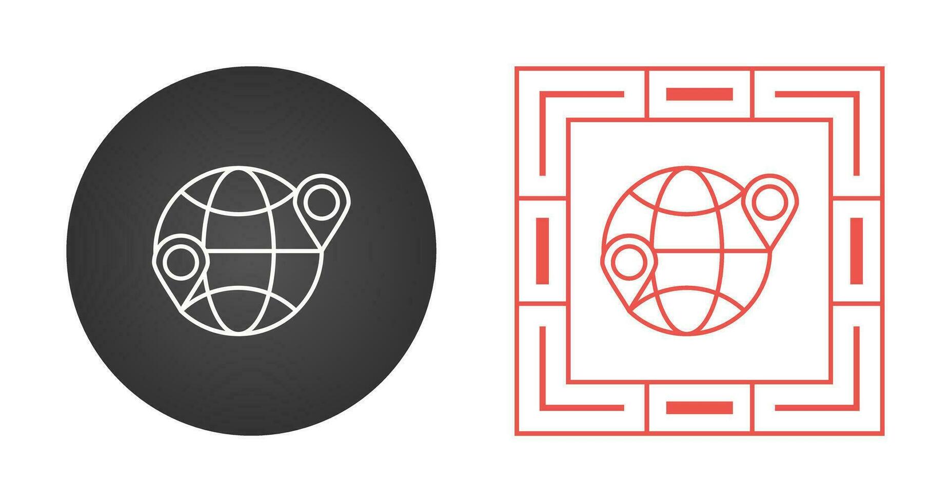 Globe Location Vector Icon