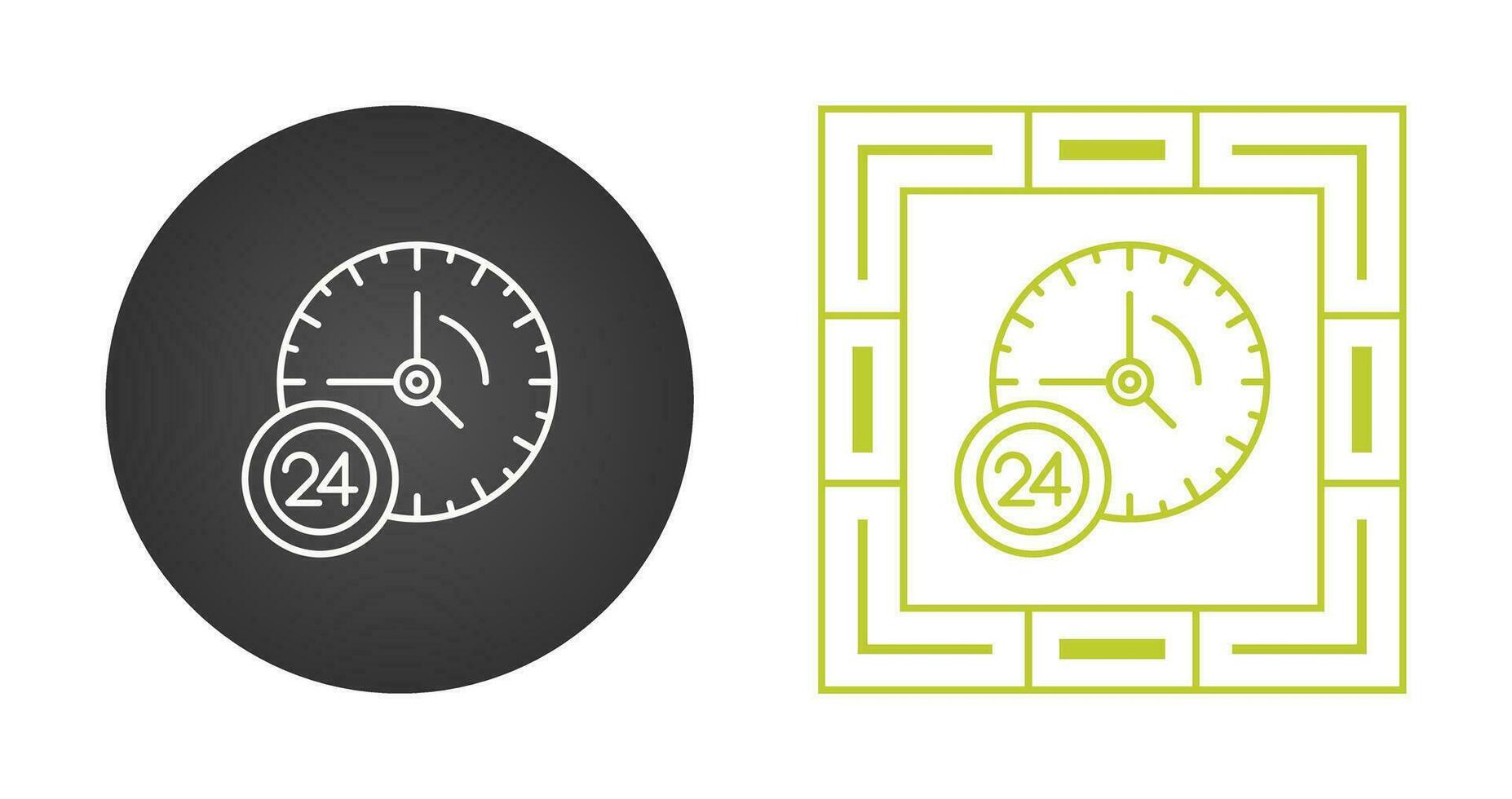 24 Hour Service Vector Icon