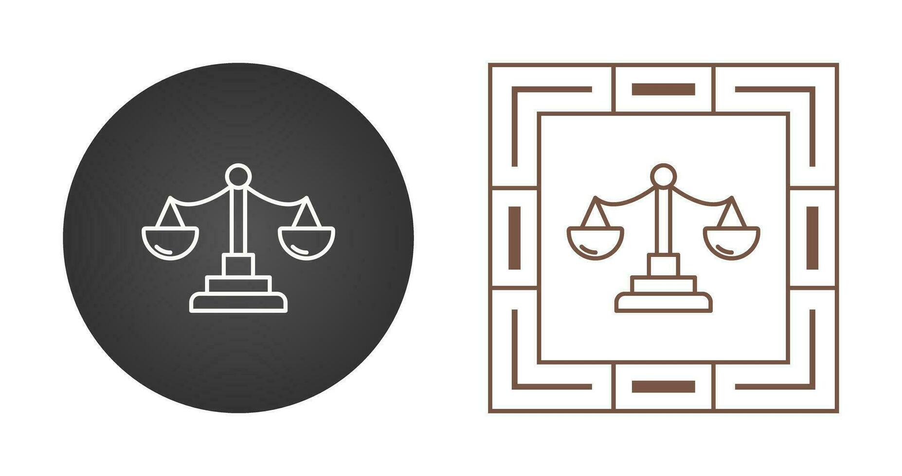 icono de vector de escala de justicia