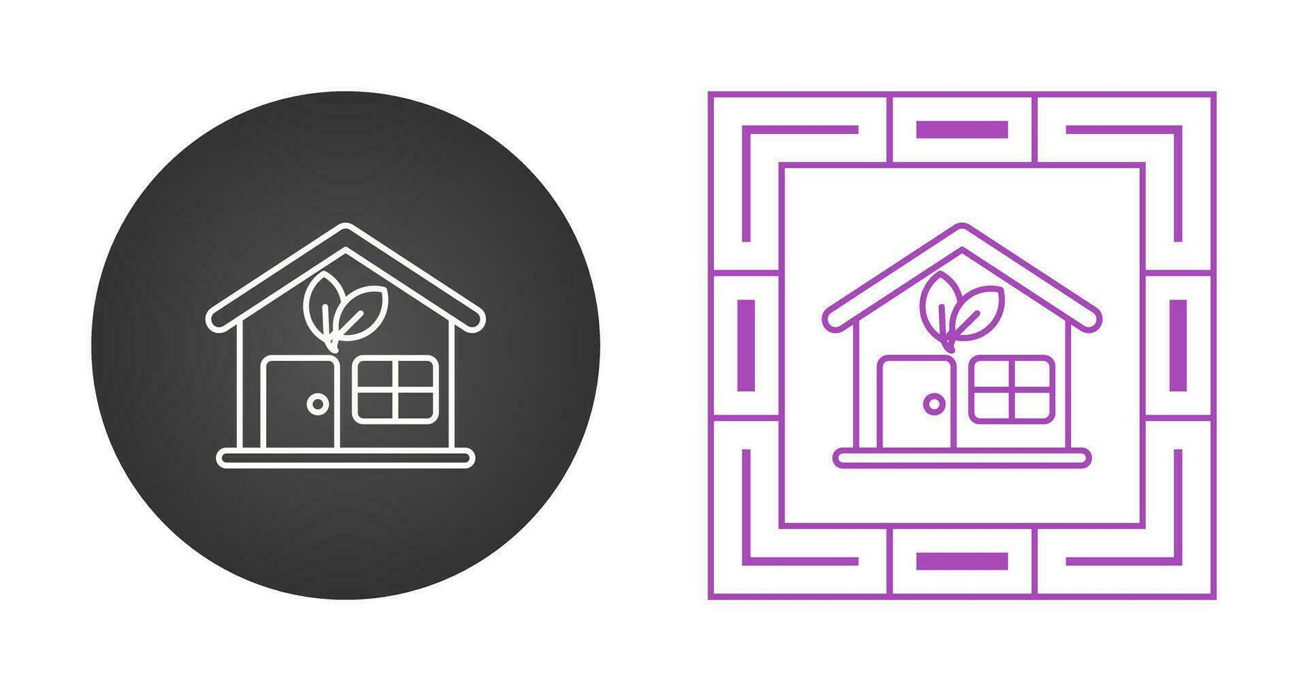 Eco House Vector Icon