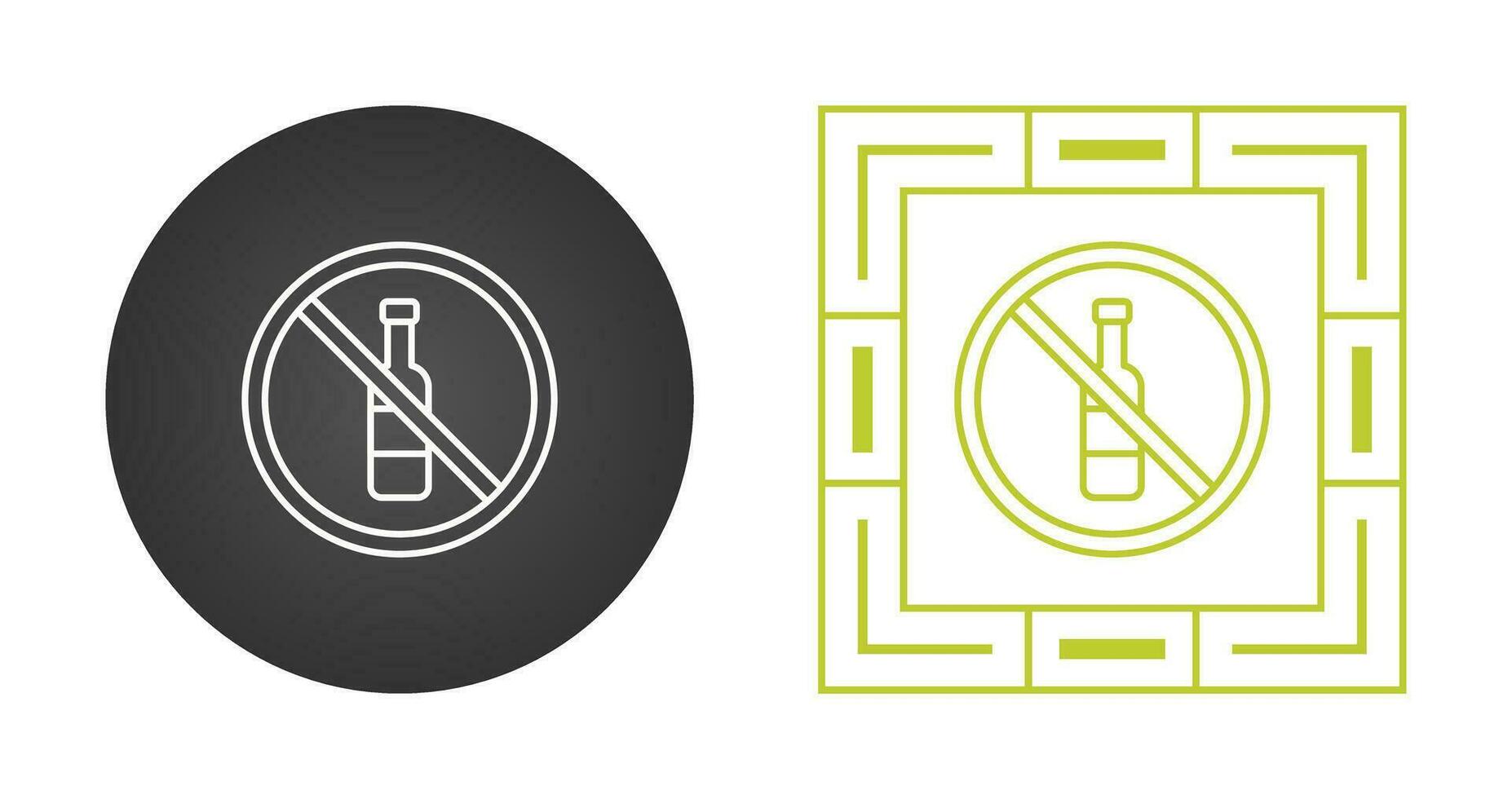No Alcohol Vector Icon