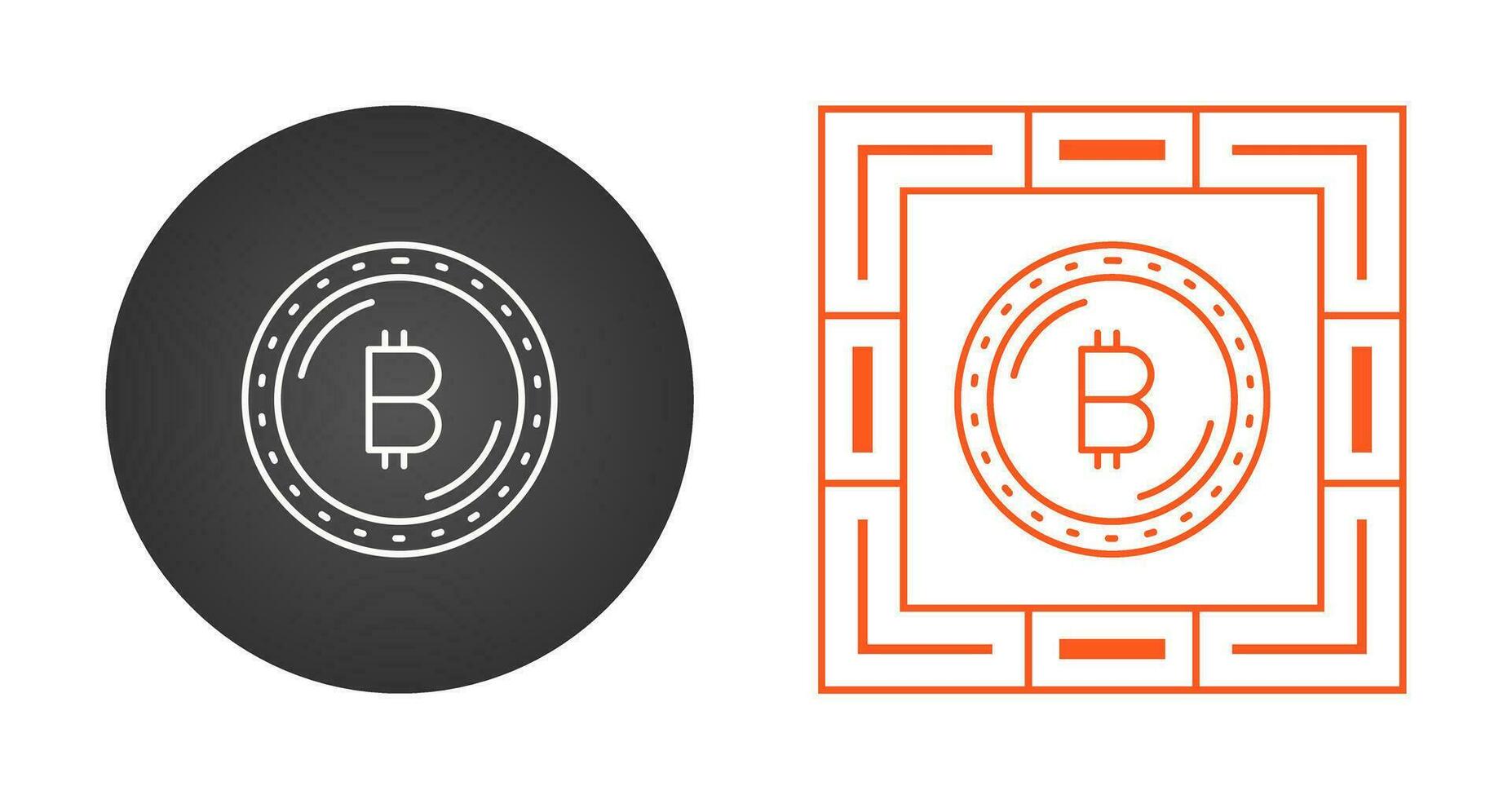 icono de vector de moneda bitcoin