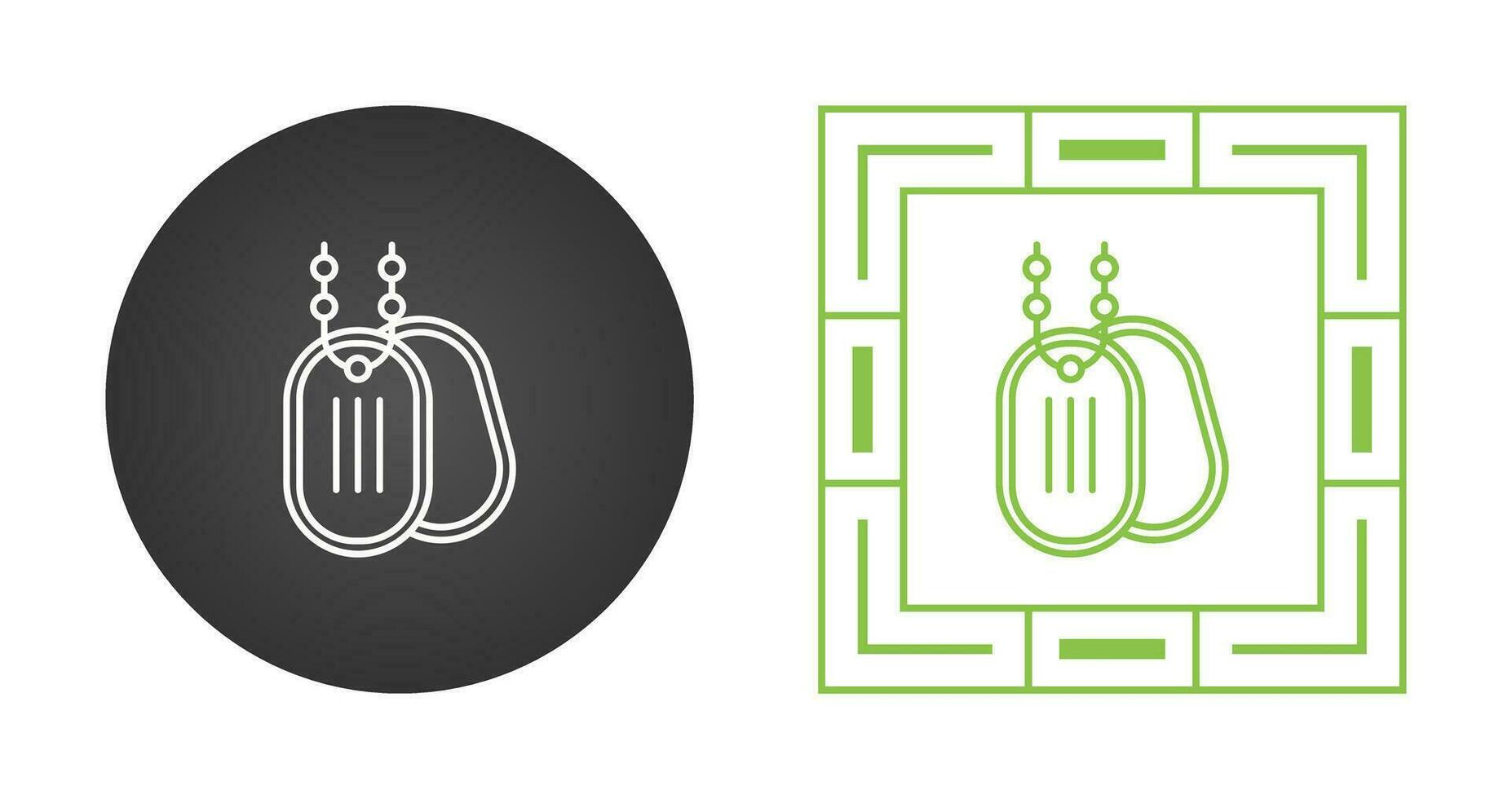 Army Dog Tag Vector Icon