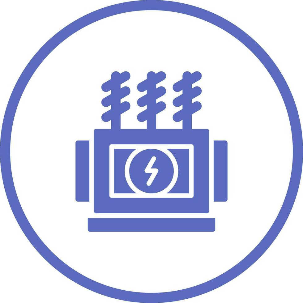 Power Transformer Vector Icon