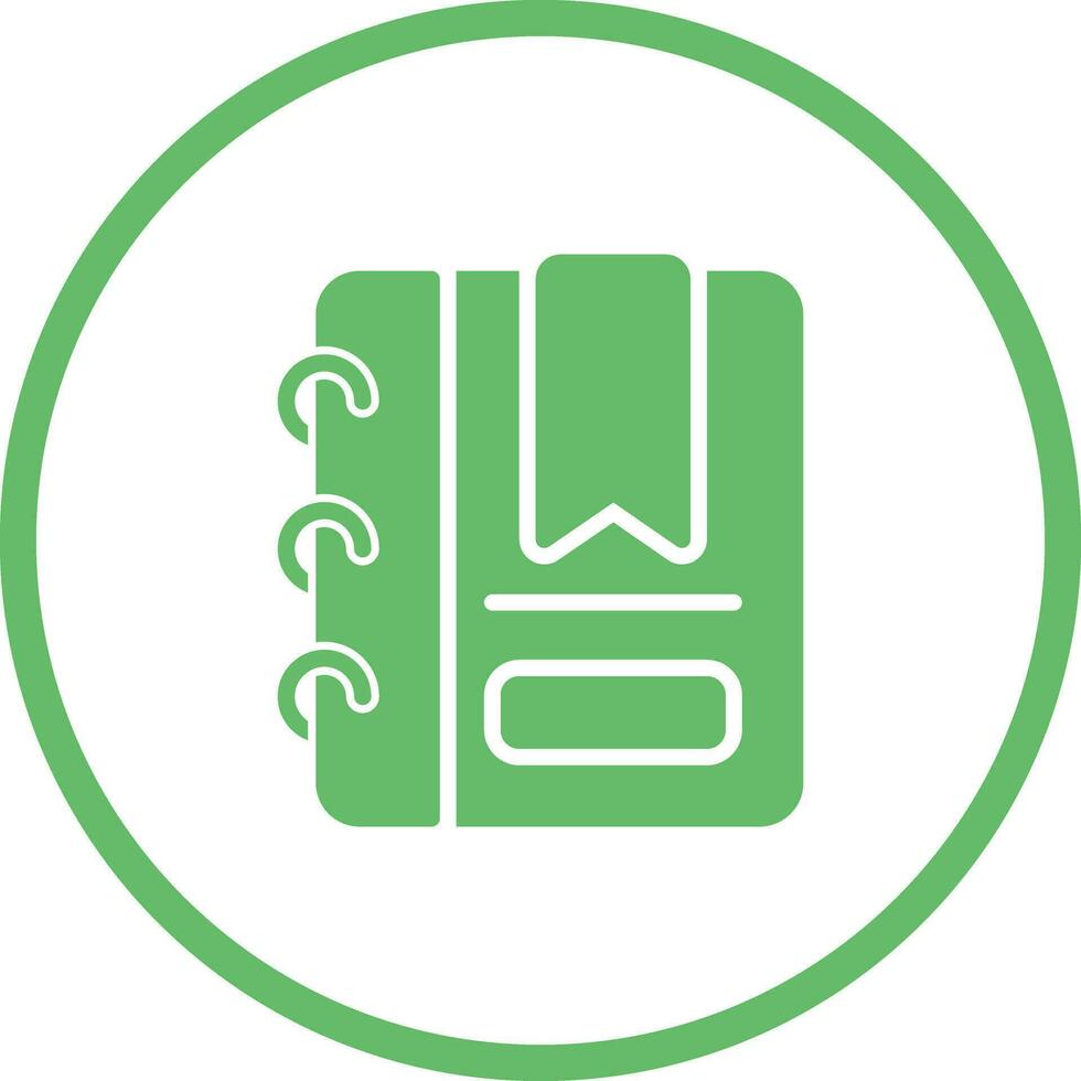 Writing pad with bookmark Vector Icon