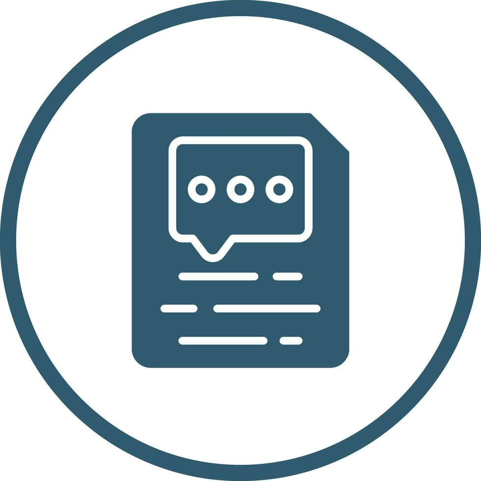 Document Insert Comment Vector Icon