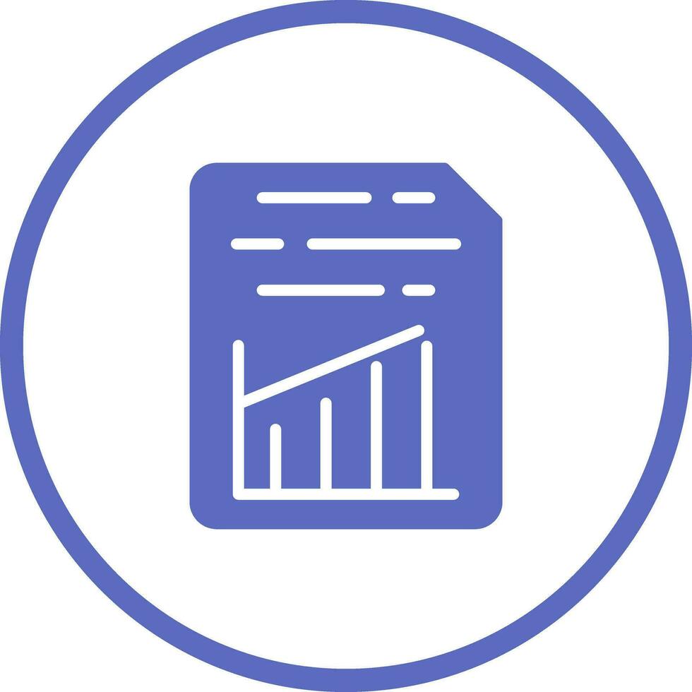 Document Insert Graph Vector Icon