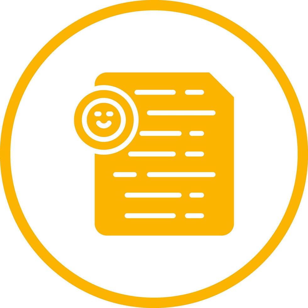 Document Insert Emoji Vector Icon