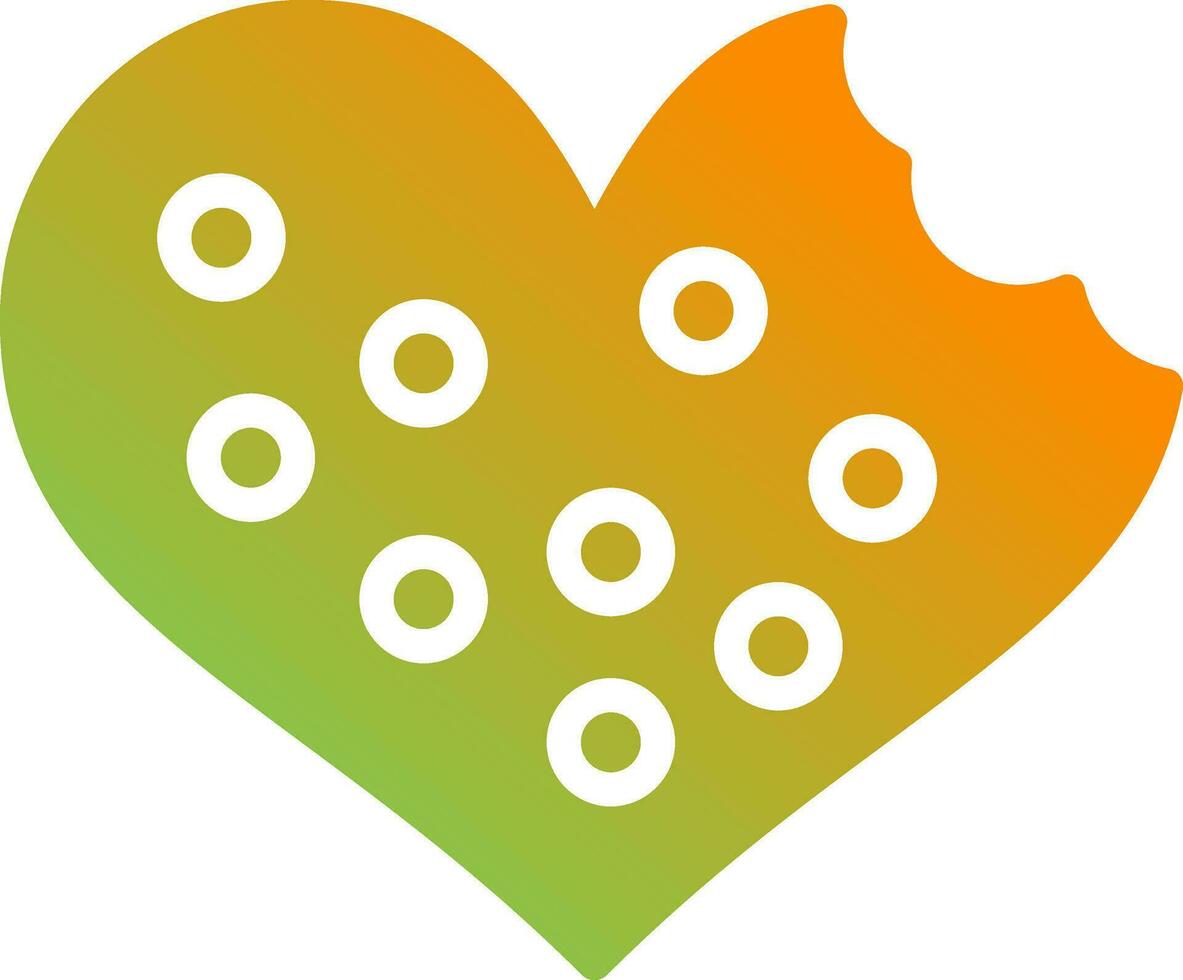 Heart shaped cookies Vector Icon