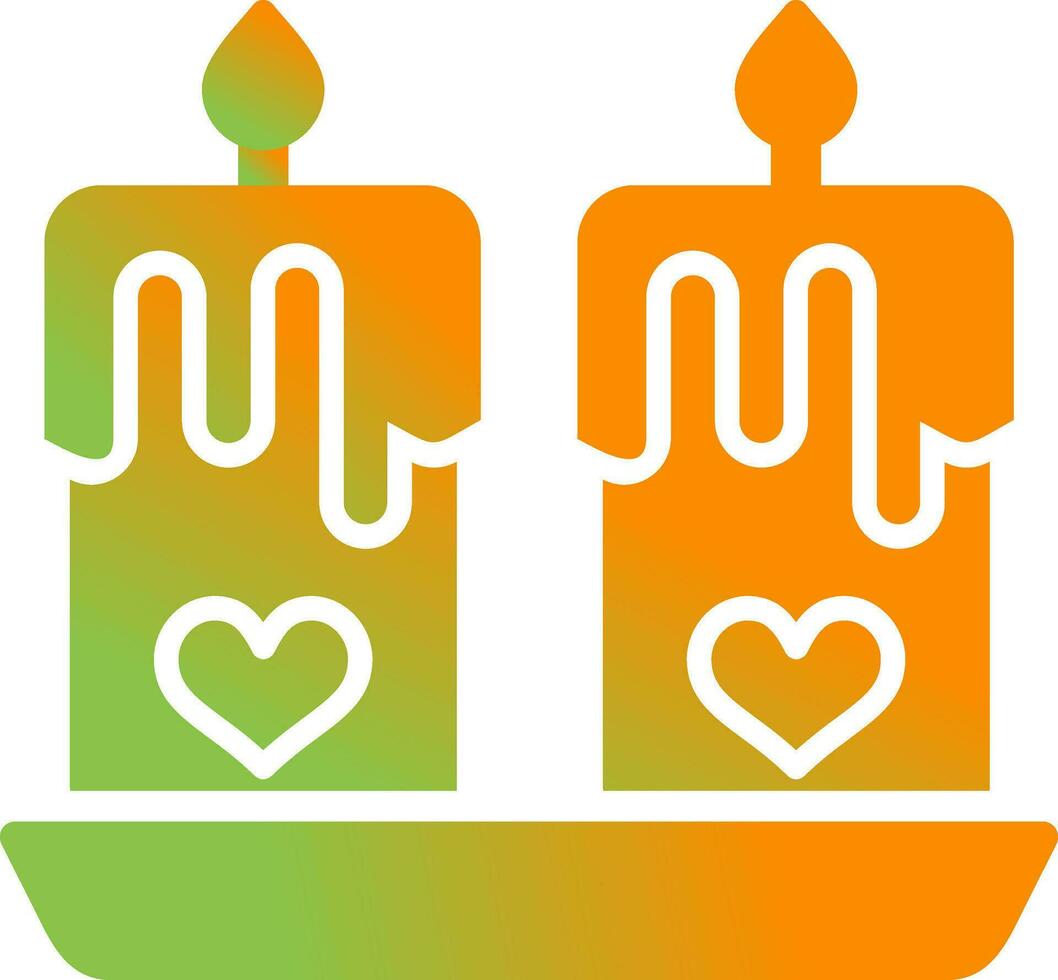 amor velas vector icono