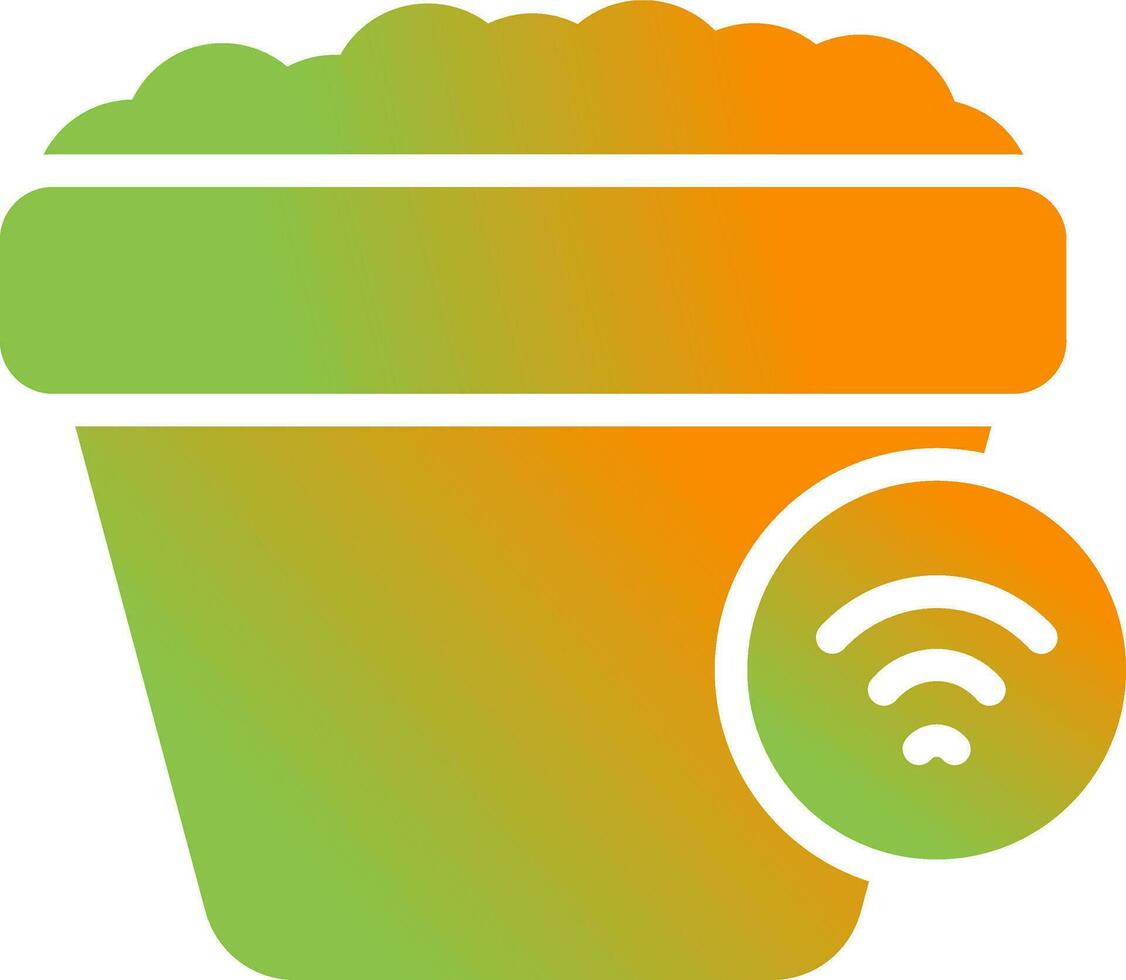 Smart Plant Pot Vector Icon