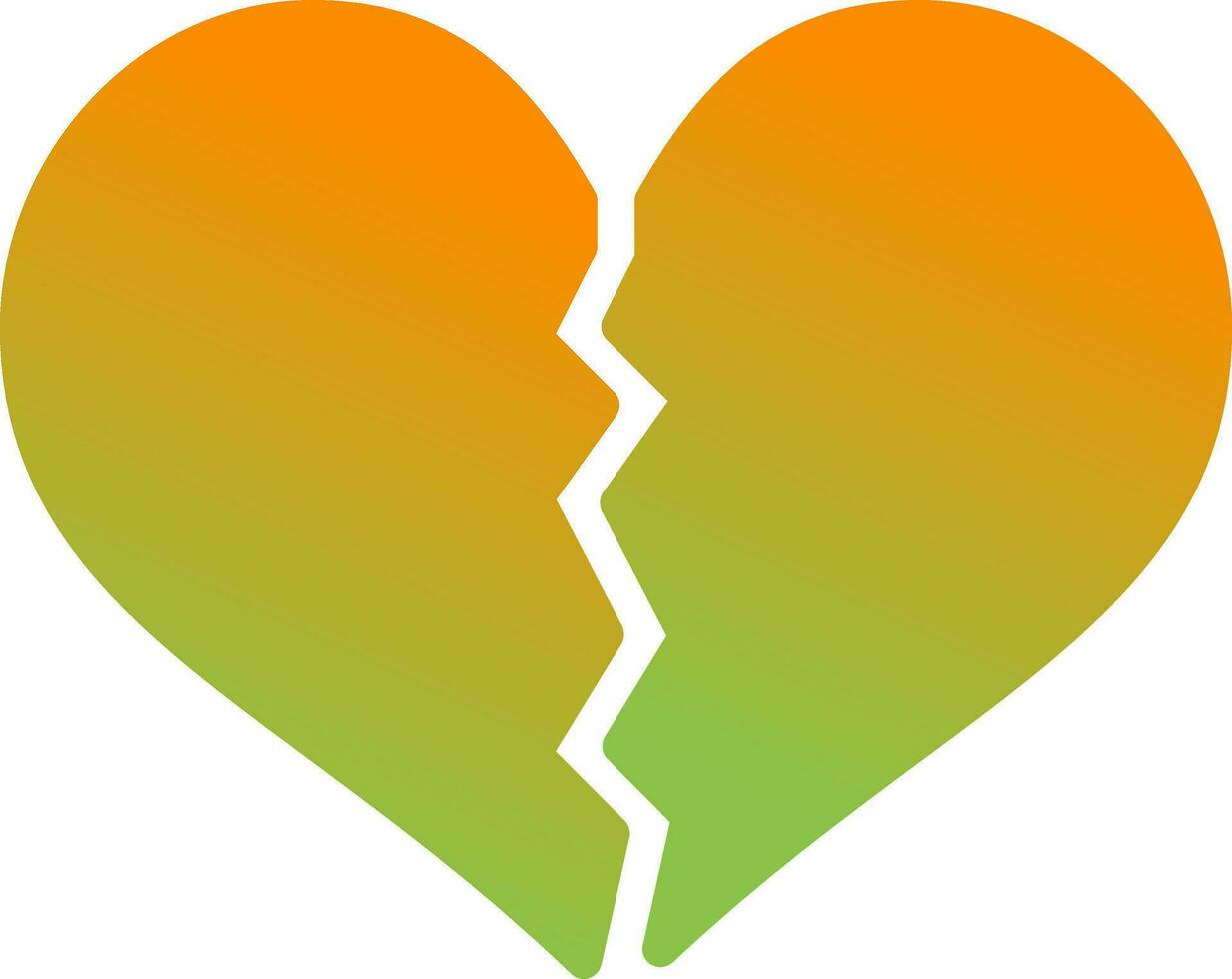 Broken Heart Vector Icon