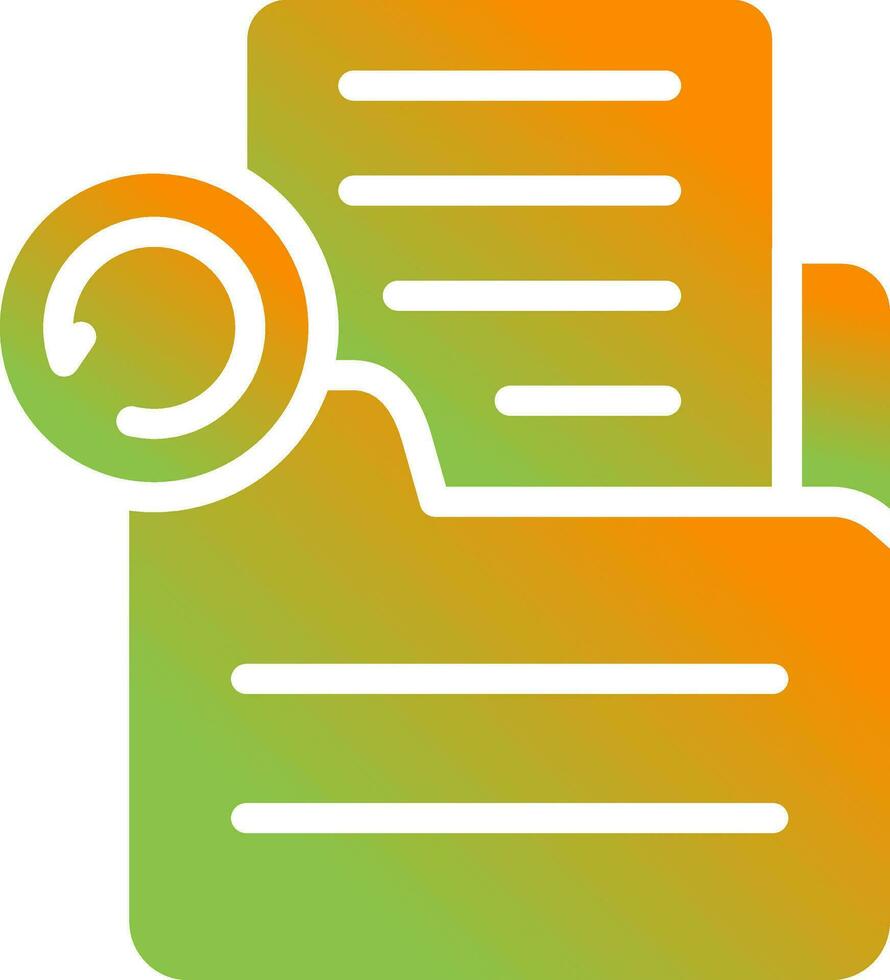 Document Undo Vector Icon