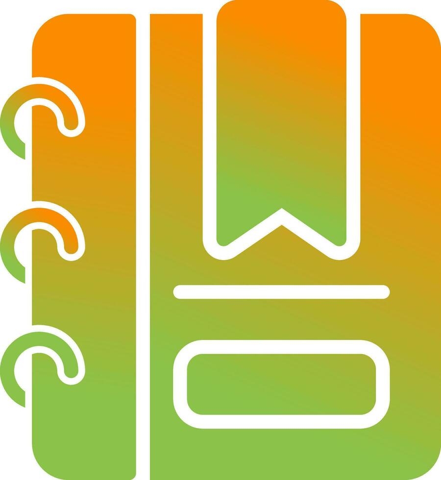 Writing pad with bookmark Vector Icon