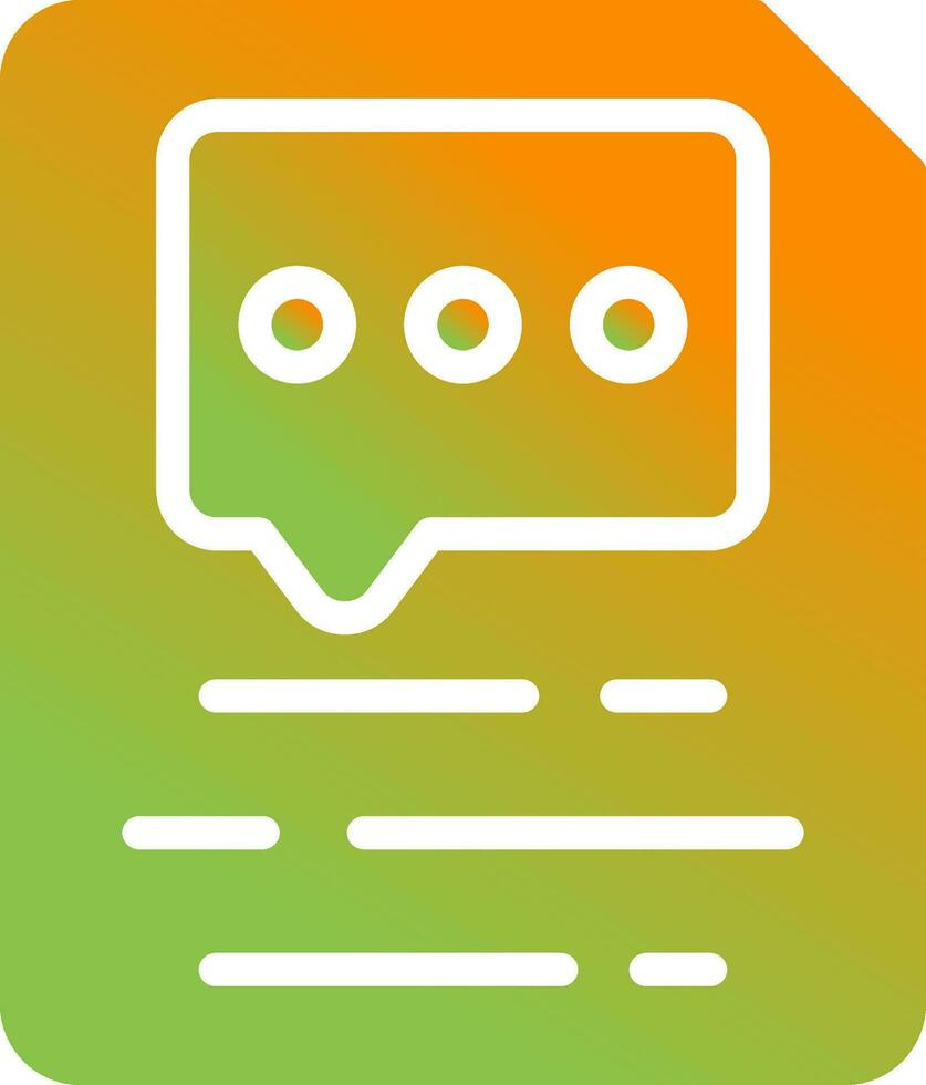 Document Insert Comment Vector Icon