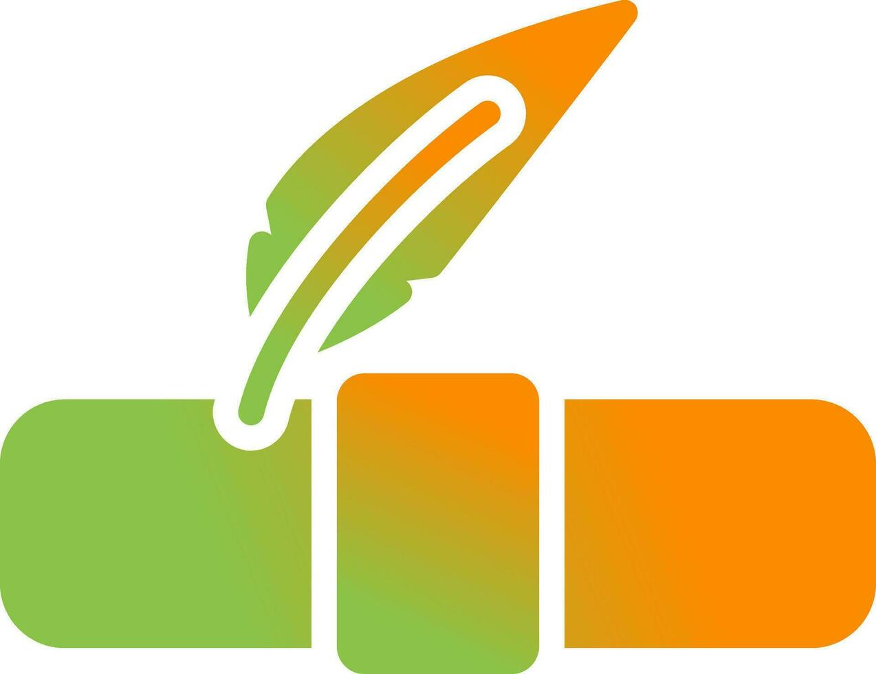 Quill pen with scroll Vector Icon