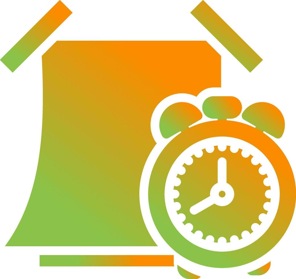 Sticky note with alarm clo Vector Icon