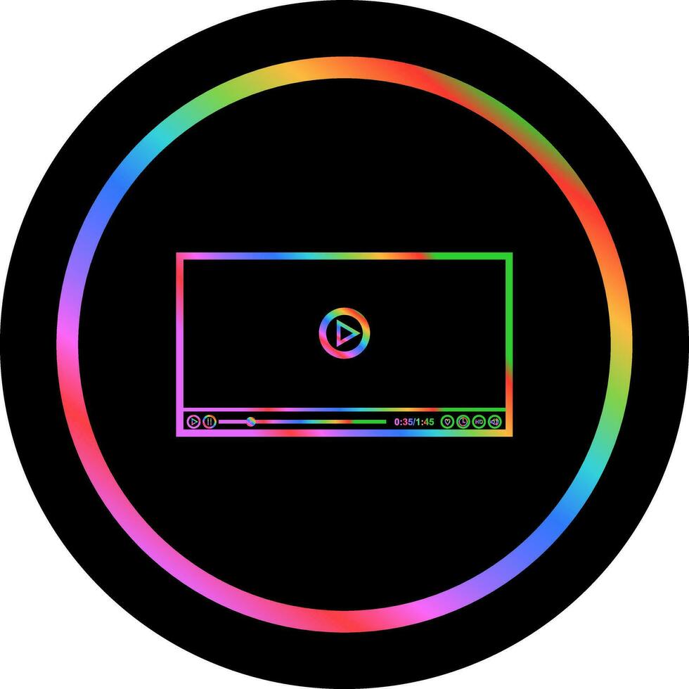 Video Player Vector Icon