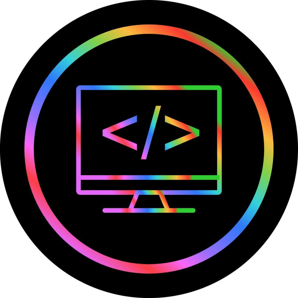 Coding on screen Vector Icon