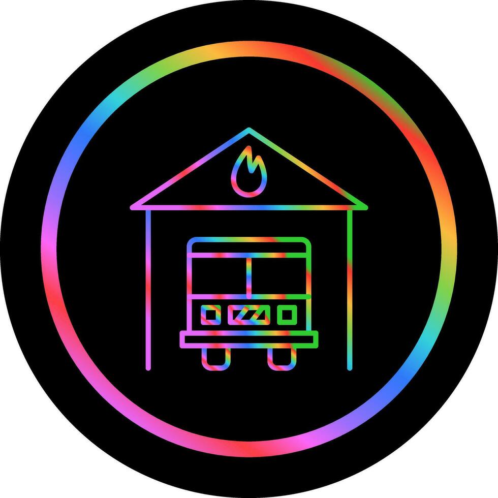 Fire Station Vector Icon
