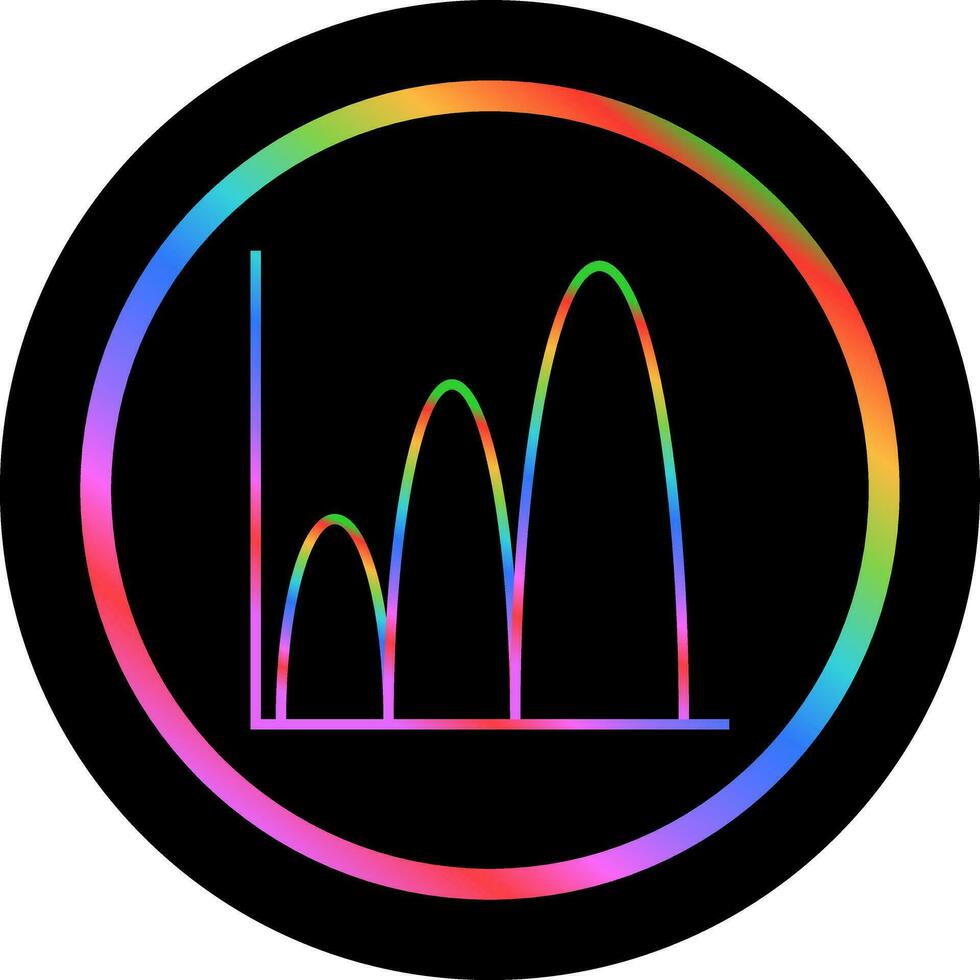 Bell Shaped Graph Vector Icon