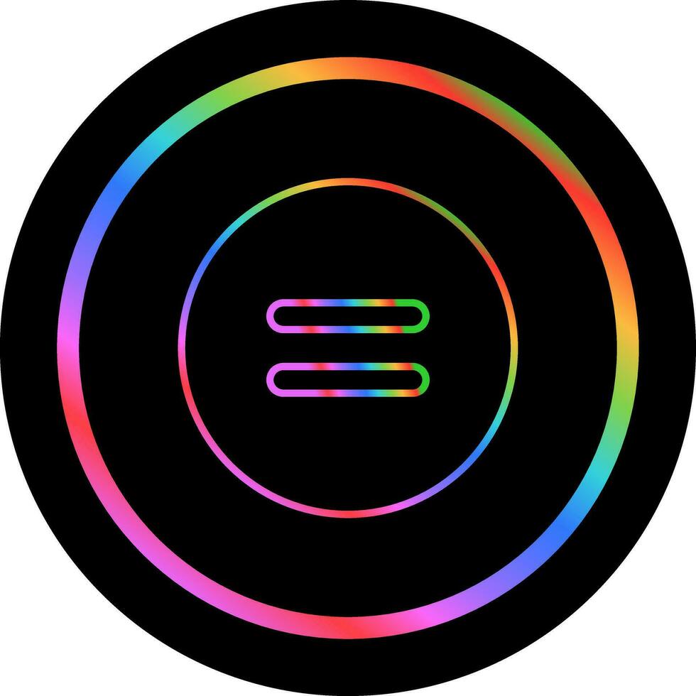 Equal to Symbol Vector Icon