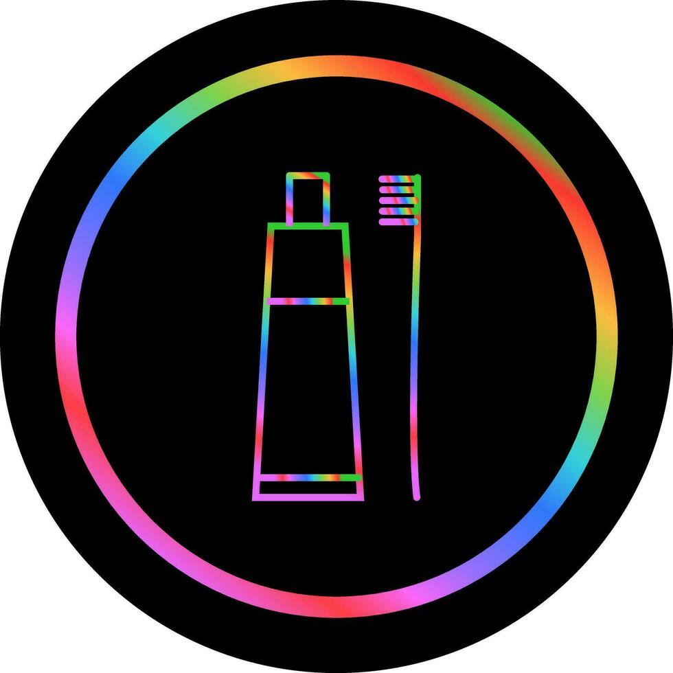 Toothbrush and Toothpaste Vector Icon